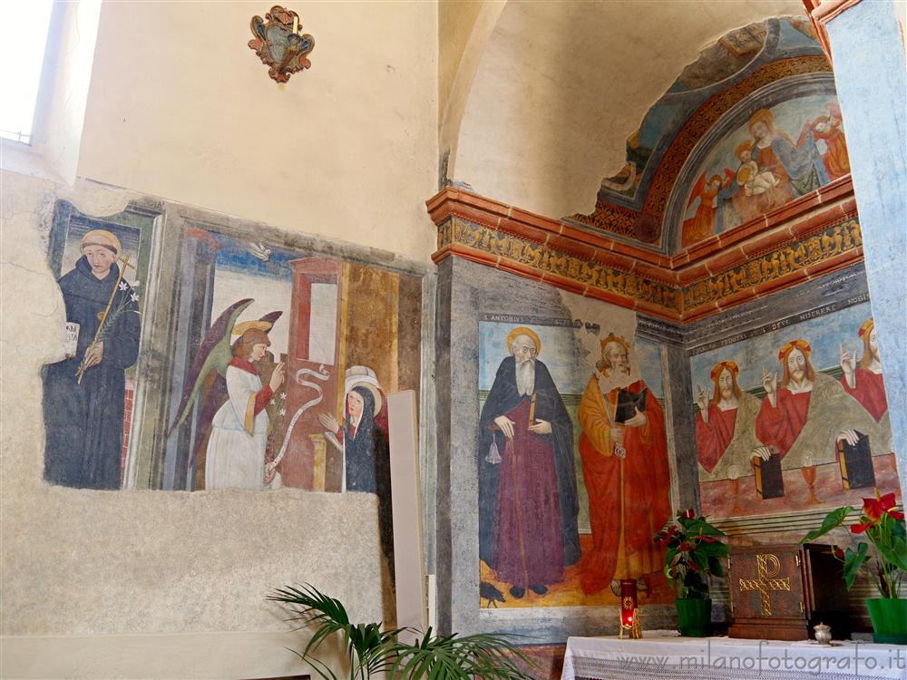 Benna (Biella, Italy) - Church of San Pietro: Frescoes of the early sixteenth century in the